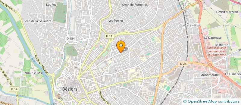 localisation de l'entreprise MADAME HELENE MULLER  BEZIERS