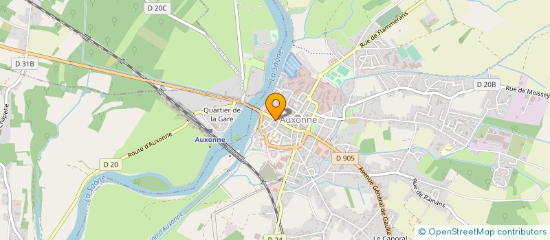 localisation de l'entreprise MADAME HELENE NORMAND  AUXONNE