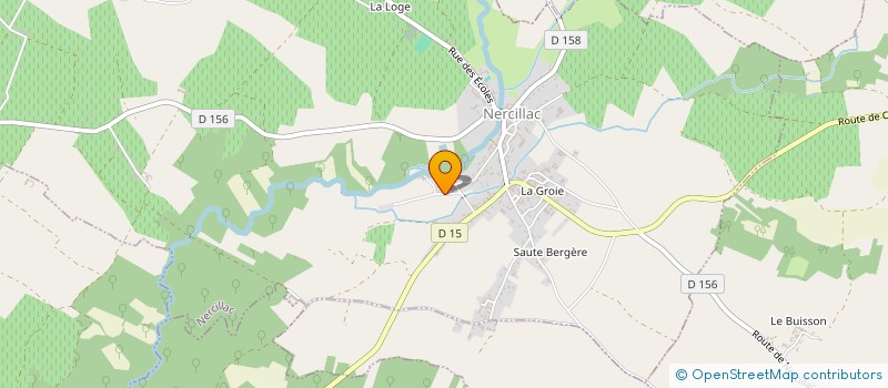 localisation de l'entreprise MADAME HELENE PASSEBON  NERCILLAC