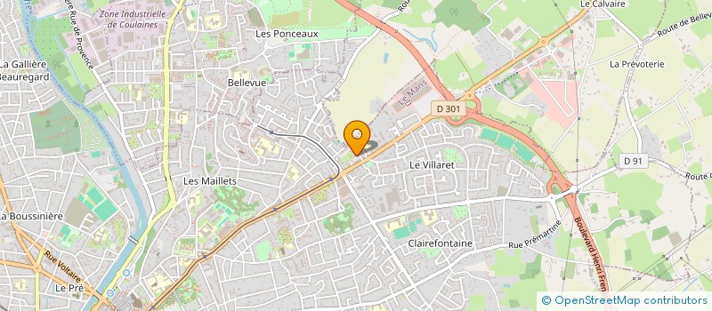 localisation de l'entreprise MADAME HELENE PELLIER  LE MANS