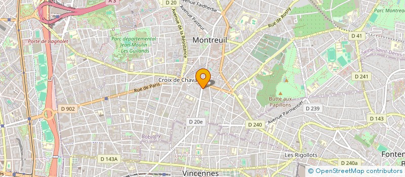 localisation de l'entreprise MADAME HELENE PERDEREAU à MONTREUIL
