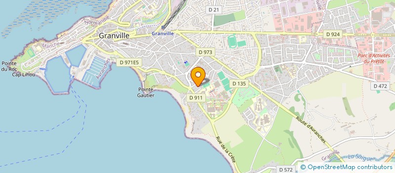 localisation de l'entreprise MADAME HELENE PERRETTE  GRANVILLE