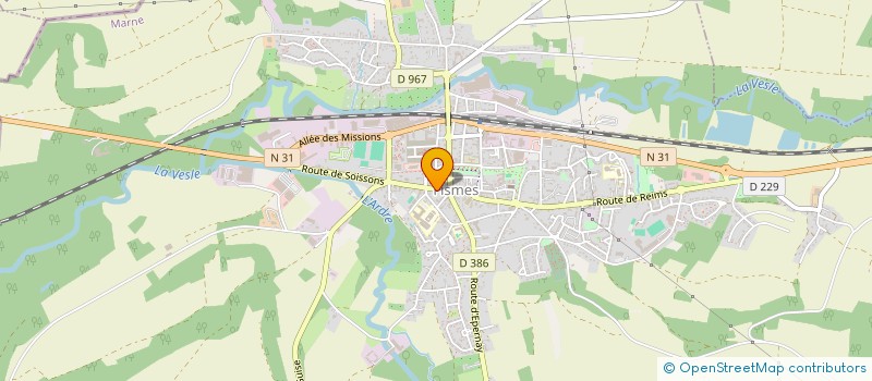 localisation de l'entreprise MADAME HELENE PETIT  FISMES