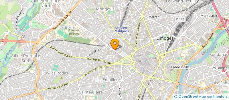 localisation de l'entreprise MADAME HELENE PEYROT à LIMOGES