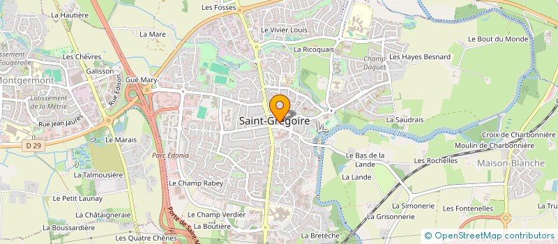 localisation de l'entreprise MADAME HELENE PILLET  SAINT-GREGOIRE