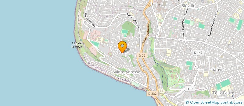 localisation de l'entreprise MADAME HELENE PITTE  SAINTE-ADRESSE