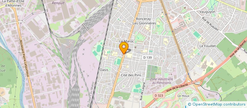 localisation de l'entreprise MADAME HELENE PONCEBLANC  LE MANS