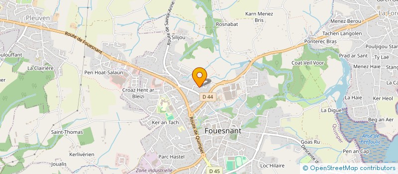 localisation de l'entreprise MADAME HELENE POPOT  FOUESNANT