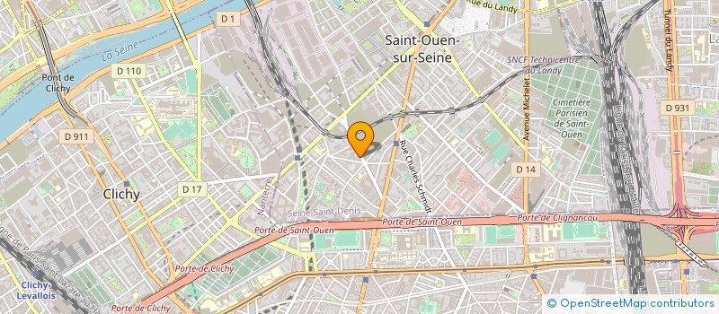 localisation de l'entreprise MADAME HELENE POUGET à SAINT-OUEN-SUR-SEINE