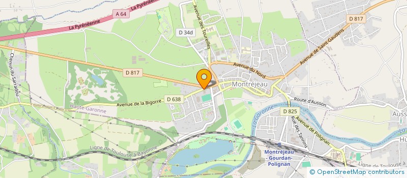 localisation de l'entreprise MADAME HELENE PRAT  MONTREJEAU