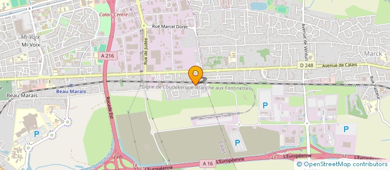 localisation de l'entreprise MADAME HELENE PRUVOST  CALAIS