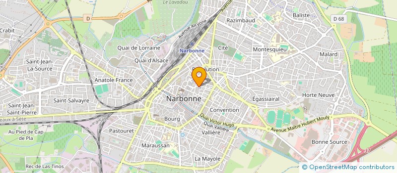 localisation de l'entreprise MADAME HELENE PYRONNET à NARBONNE