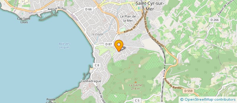 localisation de l'entreprise MADAME HELENE QUILICI  SAINT-CYR-SUR-MER