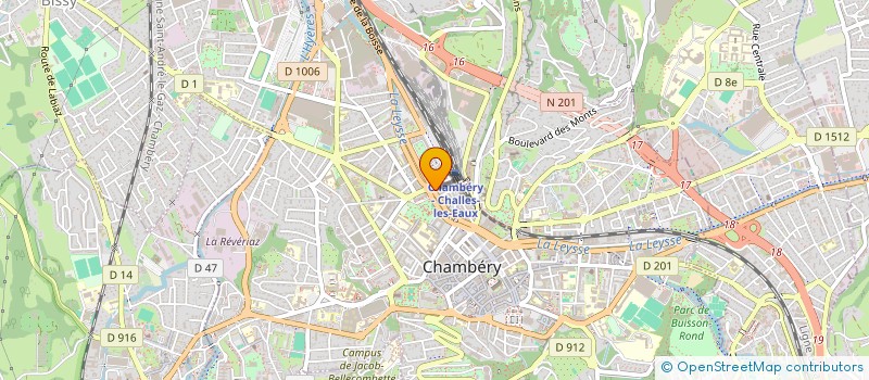 localisation de l'entreprise MADAME HELENE RAGUENET à CHAMBERY