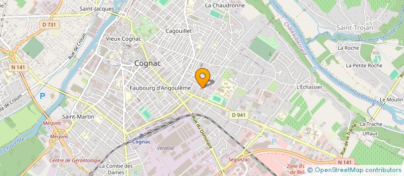 localisation de l'entreprise MADAME HELENE RAUX à COGNAC