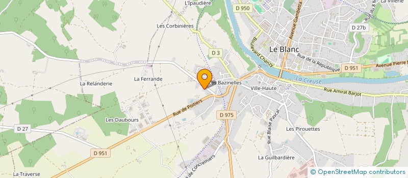 localisation de l'entreprise MADAME HELENE RAUZIER à LE BLANC