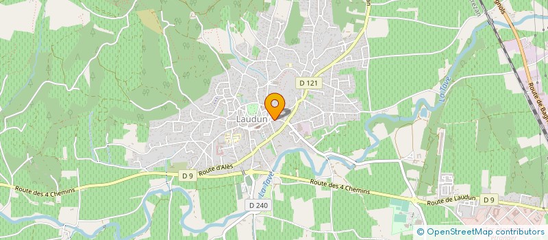 localisation de l'entreprise MADAME HELENE REBOUL  LAUDUN-L'ARDOISE