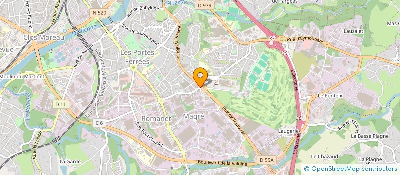 localisation de l'entreprise MADAME HELENE RIFFAUD à LIMOGES