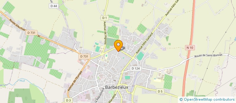 localisation de l'entreprise MADAME HELENE RIPPE-LASCOUT  BARBEZIEUX-SAINT-HILAIRE