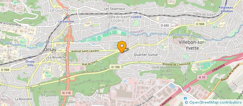 localisation de l'entreprise MADAME HELENE ROBINEAU à VILLEBON-SUR-YVETTE