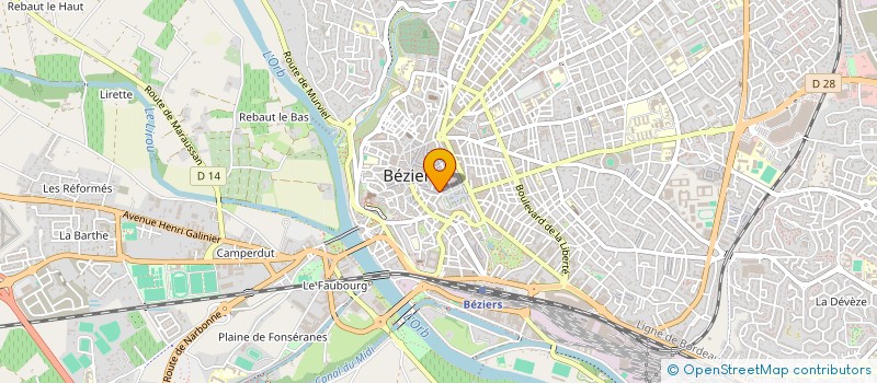 localisation de l'entreprise MADAME HELENE ROCHE  BEZIERS