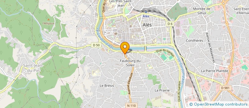 localisation de l'entreprise MADAME HELENE RODRIGUEZ  ALES