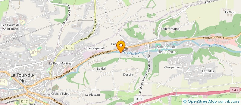 localisation de l'entreprise MADAME HELENE RONDELET  SAINT-CLAIR-DE-LA-TOUR