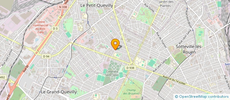 localisation de l'entreprise MADAME HELENE ROUSSIGNOL à LE PETIT-QUEVILLY