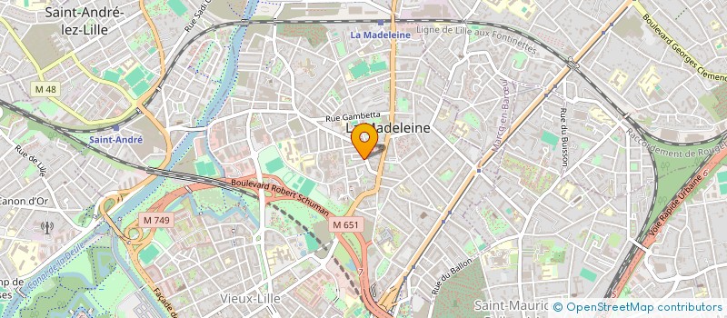 localisation de l'entreprise MADAME HELENE SAMAIN à LA MADELEINE
