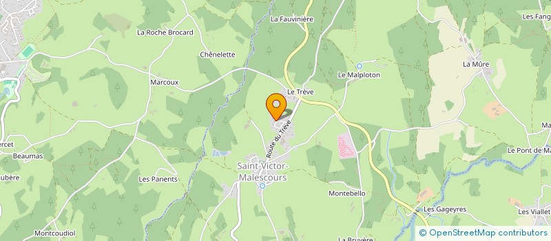 localisation de l'entreprise MADAME HELENE SAMUEL à SAINT-VICTOR-MALESCOURS