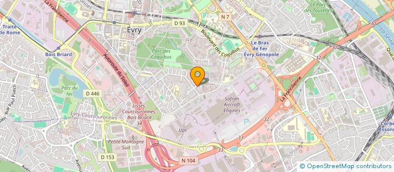 localisation de l'entreprise MADAME HELENE SASSARD  EVRY-COURCOURONNES