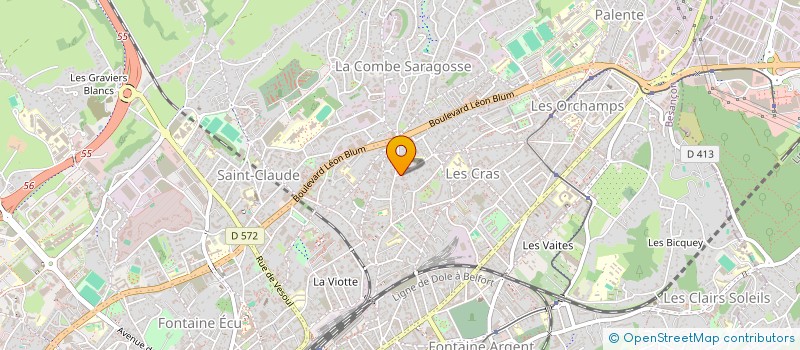 localisation de l'entreprise MADAME HELENE SAUGE  BESANCON