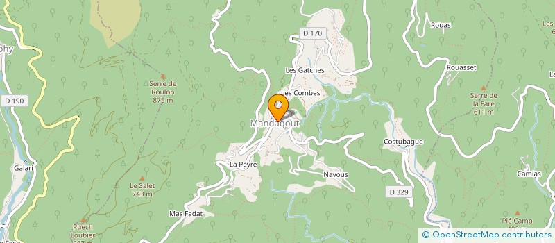 localisation de l'entreprise MADAME HELENE SEBASTIAN  MANDAGOUT