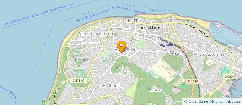 localisation de l'entreprise MADAME HELENE SERISE  ARCACHON