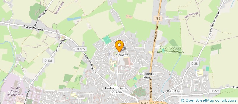 localisation de l'entreprise MADAME HELENE SPRIMONT  MAUBEUGE