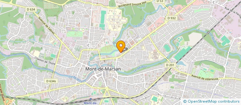 localisation de l'entreprise MADAME HELENE TACHOUZIN  MONT-DE-MARSAN