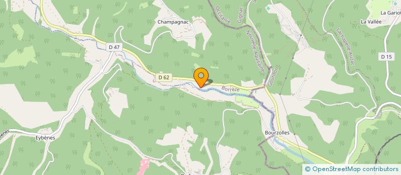 localisation de l'entreprise MADAME HELENE THOMAS  BORREZE