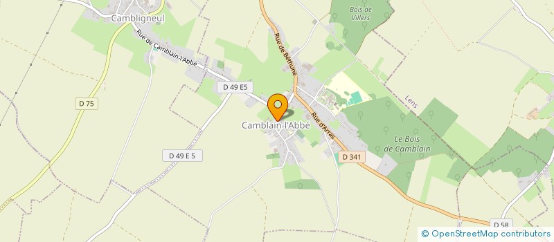 localisation de l'entreprise MADAME HELENE THOMAS-LAMPS  CAMBLAIN-L'ABBE