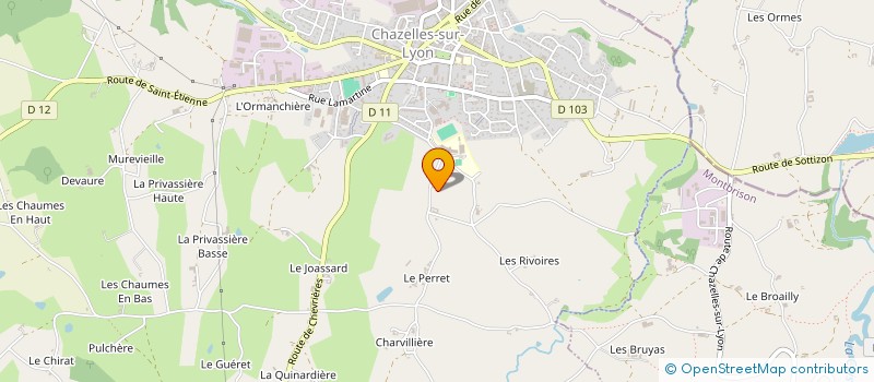 localisation de l'entreprise MADAME HELENE TRAMECON à CHAZELLES-SUR-LYON