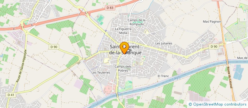 localisation de l'entreprise MADAME HELENE ULMER  ST LAURENT DE LA SALANQUE