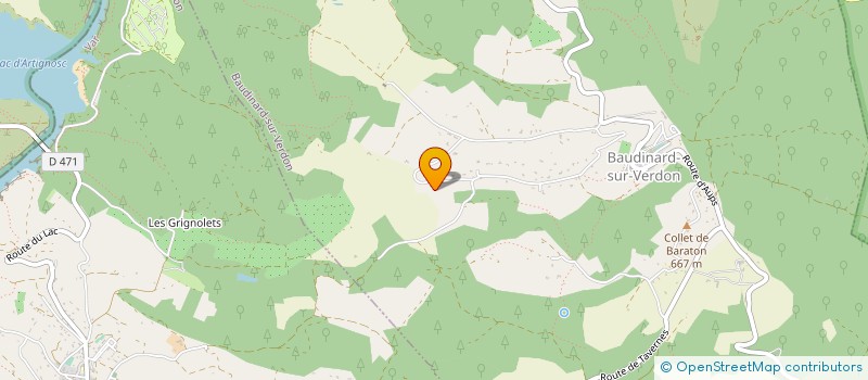 localisation de l'entreprise MADAME HELENE URRUTTI à BAUDINARD-SUR-VERDON
