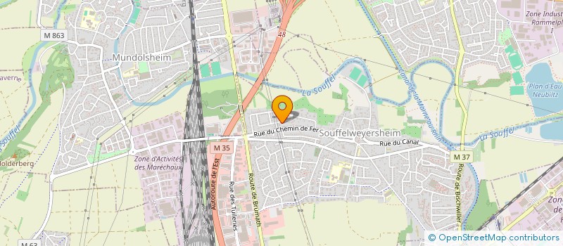 localisation de l'entreprise MADAME HELENE VIAL  SOUFFELWEYERSHEIM