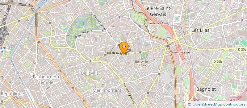 localisation de l'entreprise MADAME HELENE WAKSBERG  PARIS 20