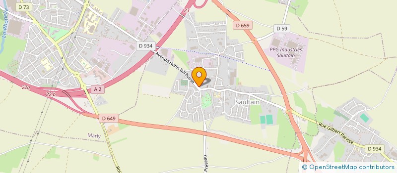 localisation de l'entreprise MADAME HELENE WATTHEE  SAULTAIN