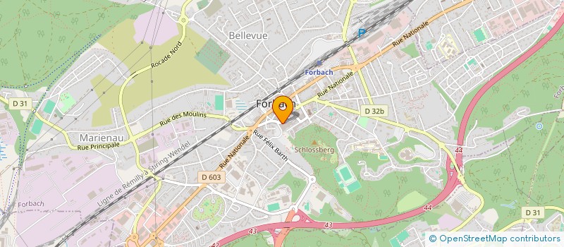 localisation de l'entreprise MADAME HELENE WEBER  FORBACH