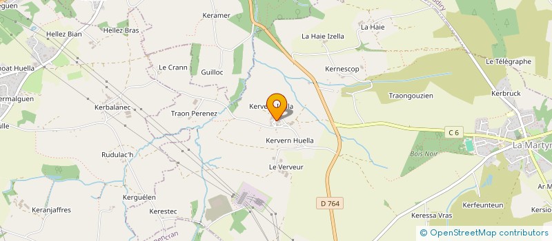 localisation de l'entreprise MADAME HELENE YVINEC  LA MARTYRE