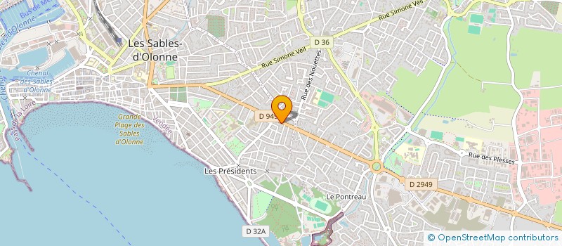 localisation de l'entreprise MADAME HELENE ZHAN à LES SABLES D'OLONNE