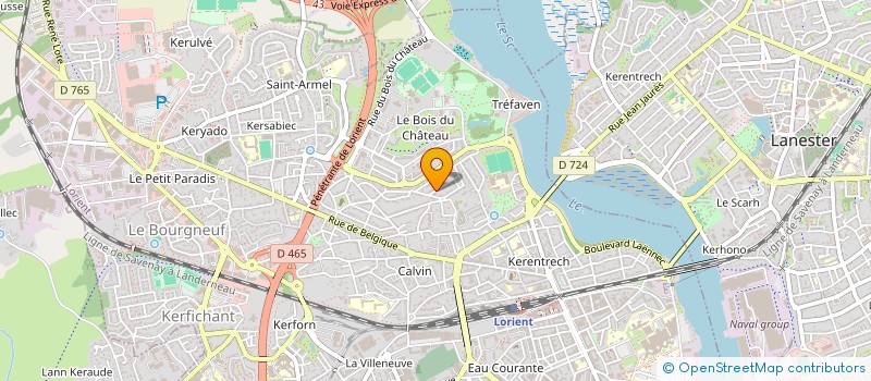 localisation de l'entreprise MADAME HELIA DUPUY  LORIENT