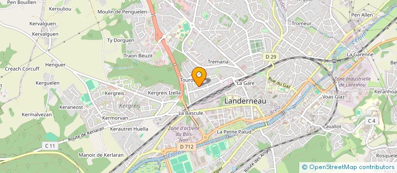 localisation de l'entreprise MADAME HELINE LEBRETON à LANDERNEAU