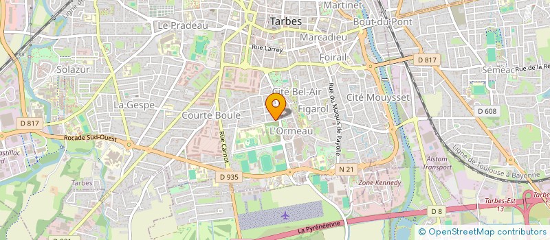 localisation de l'entreprise MADAME HELLA MAHJOUB  TARBES